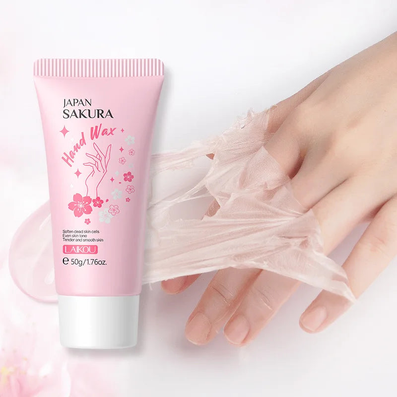 LAIKOU Sakura Hand Wax | Exfoliante e Hidratante para Manos con Efecto Anti-Edad