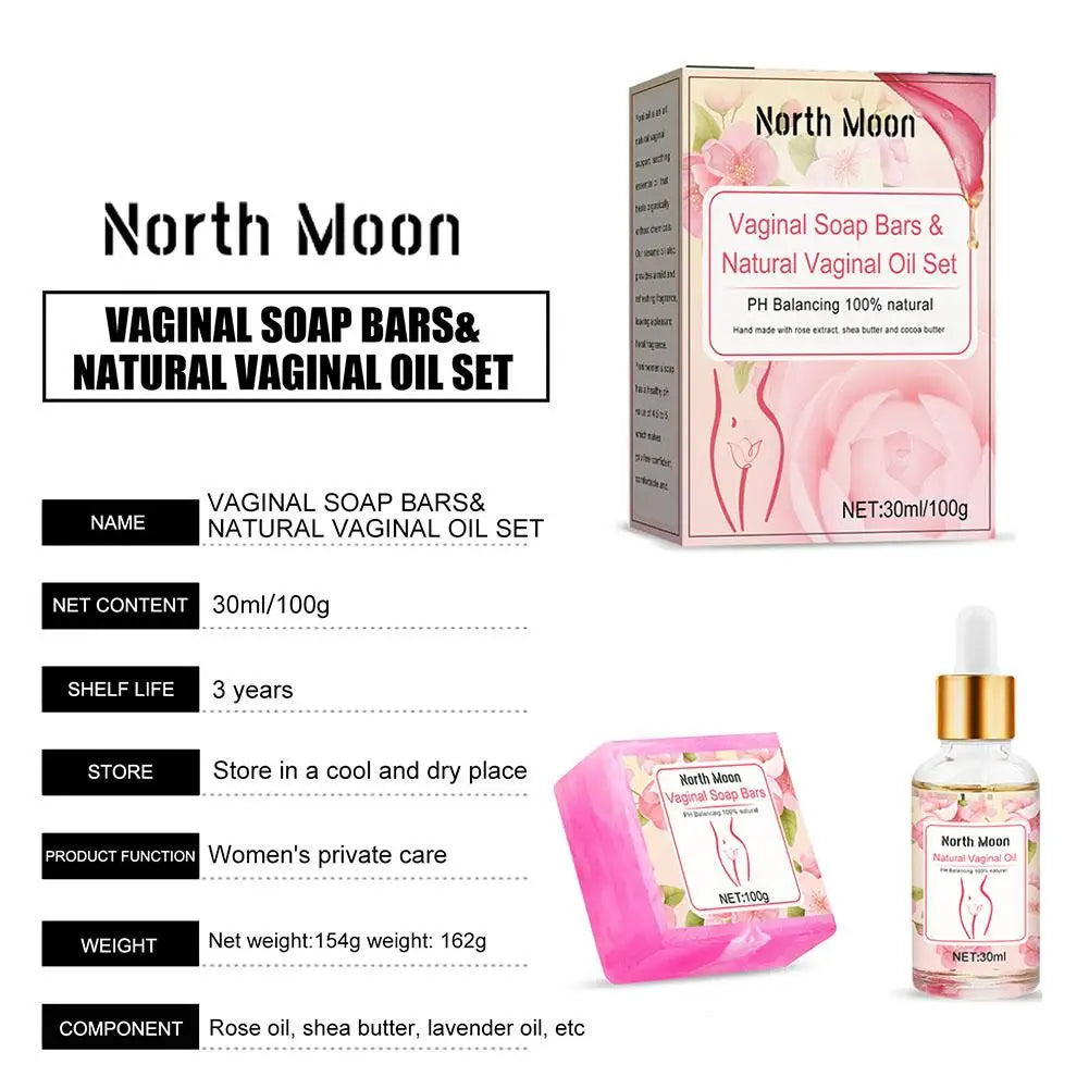 Kit de Higiene Femenina Natural Yoni | Jabón y Aceite Natural para Lavado Vaginal