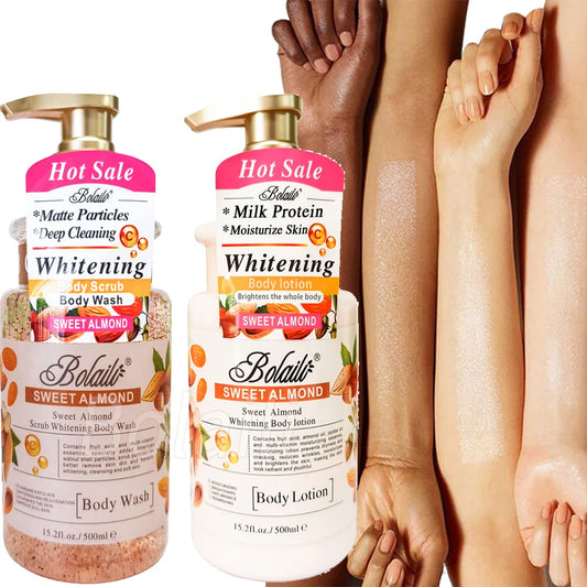 Almond Body Lotion and Scrub | Moisturizing, Whitening and Revitalizing for the Skin