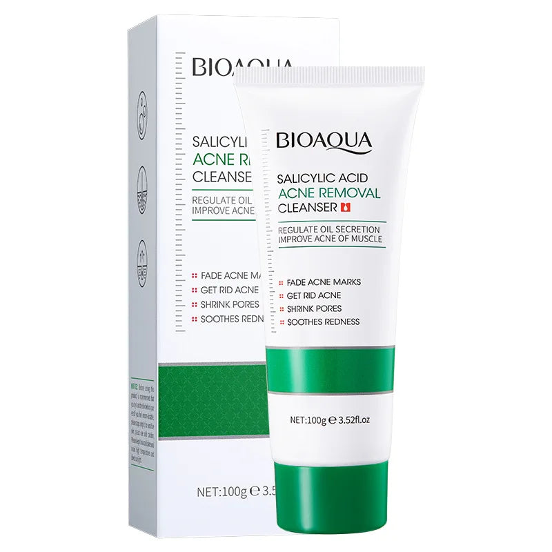 BIOAOUA Salicylic Acid Facial Foam – Deep Cleansing and Acne Treatment