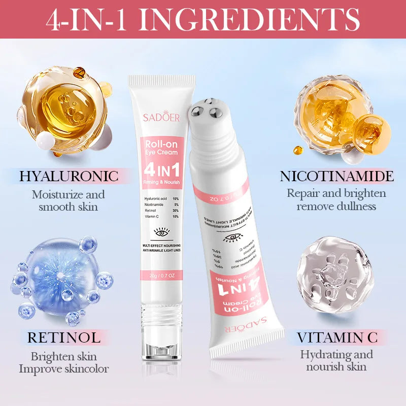 Instant Retinol Eye Bag Removal Cream - Anti-Wrinkle, Anti-Dark Circles, Moisturizing and Firming