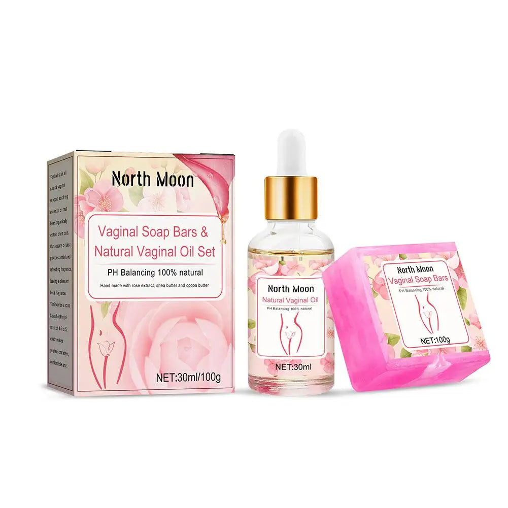 Kit de Higiene Femenina Natural Yoni | Jabón y Aceite Natural para Lavado Vaginal