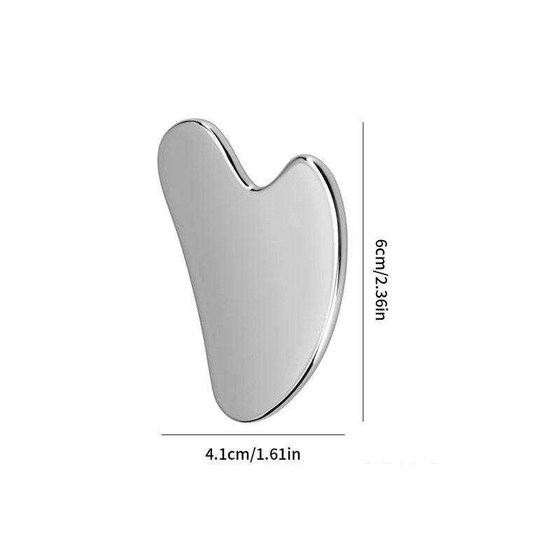 Stainless Steel Gua Sha Massager for Face, Neck and Body – Facial and Body Care Tool