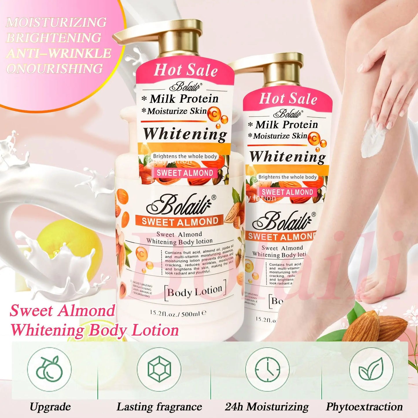 Almond Body Lotion and Scrub | Moisturizing, Whitening and Revitalizing for the Skin